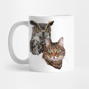 Cat and owl Mug